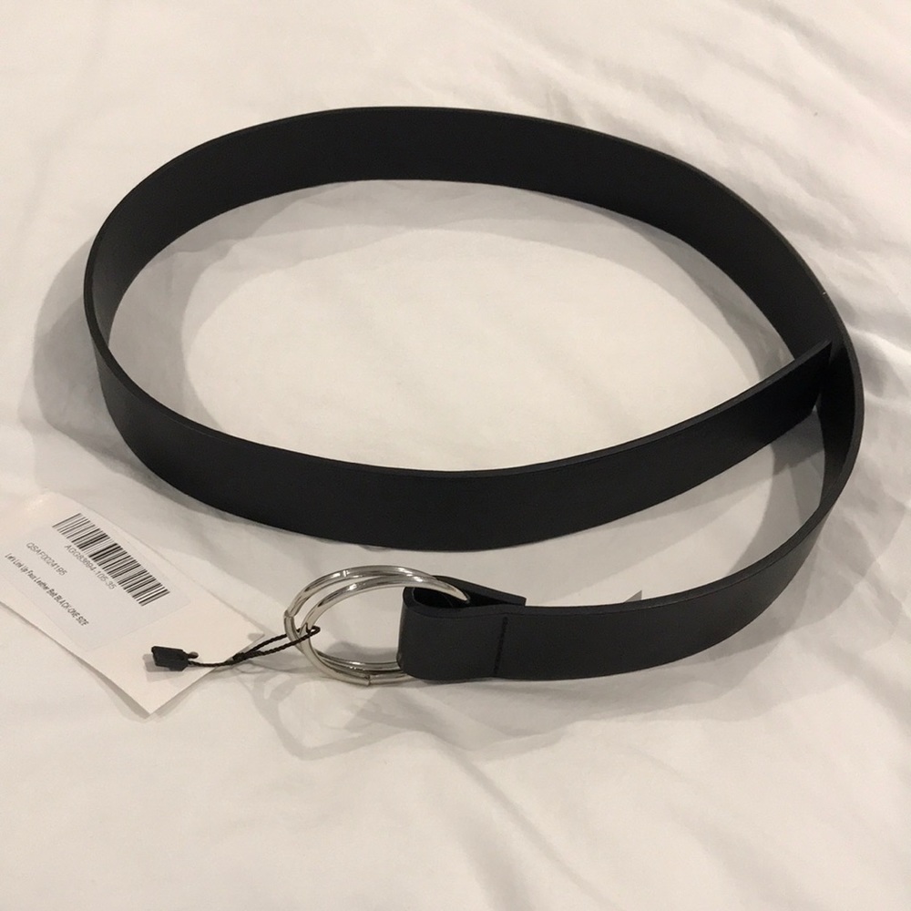 Black Faux Leather Belt
